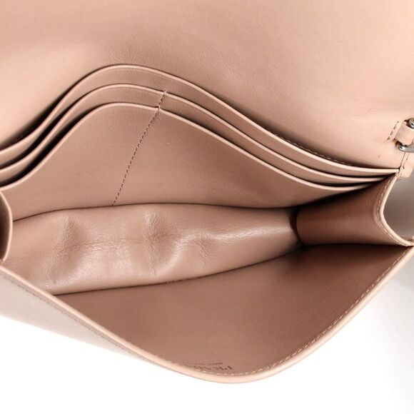 Prada Wallet on Chain Diagramme Quilted Leather Neutral - Picture 5 of 7